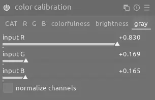 color calibration settings for the rhino