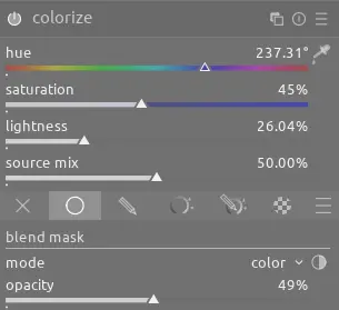 colorize settings for the rhino