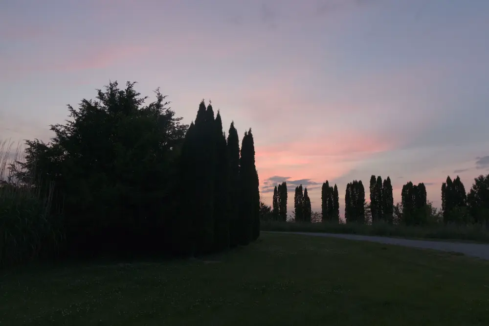 Sunset before adjustments