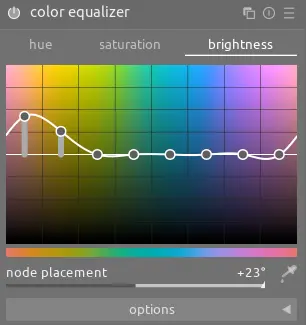 the color equalizer module settings
