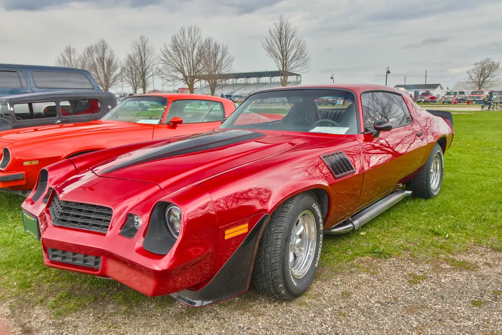 a second version of the red camaro using different circular polarizer orientation
