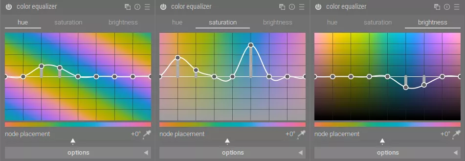 color equalizer module adjustments
