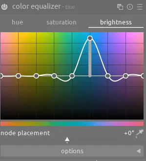 adjust the brightness of the sky with color equalizer