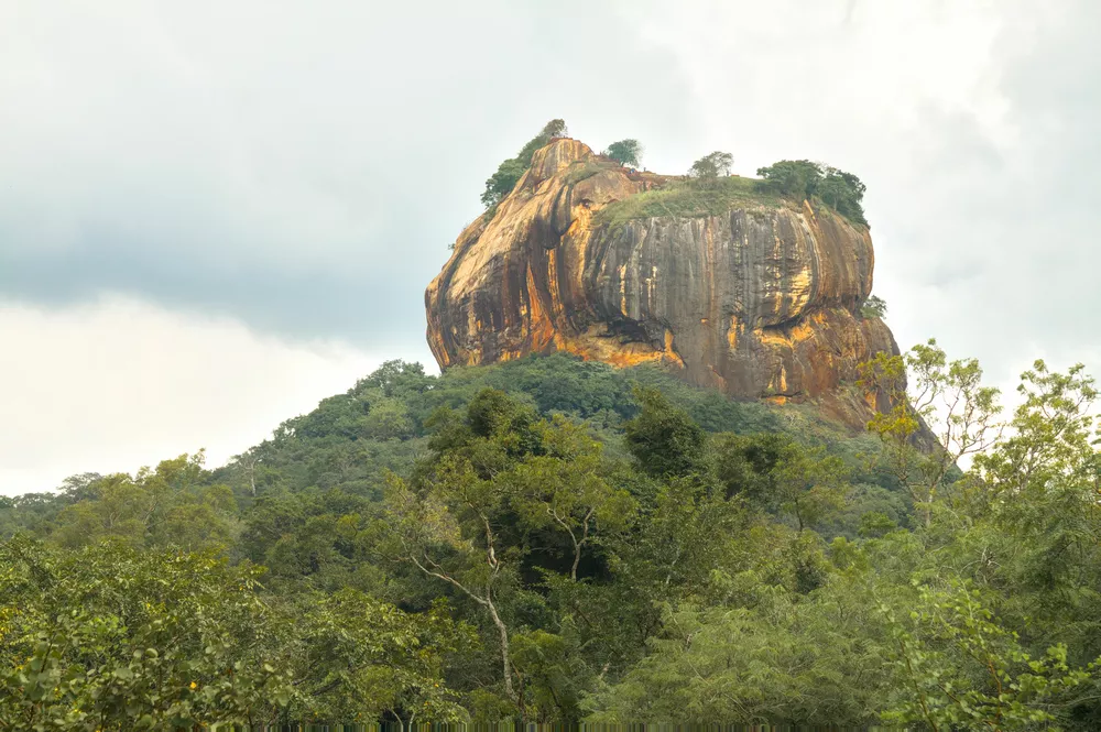 version of sigiriya rock with color equalizer adjustments