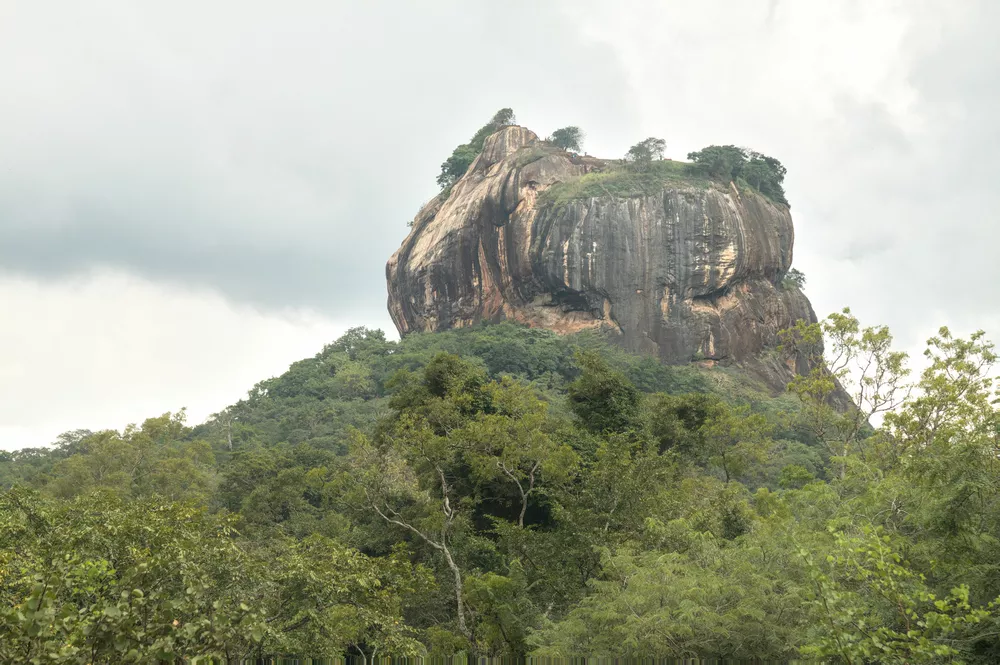 version of sigiriya rock with contrast equalizer adjustments