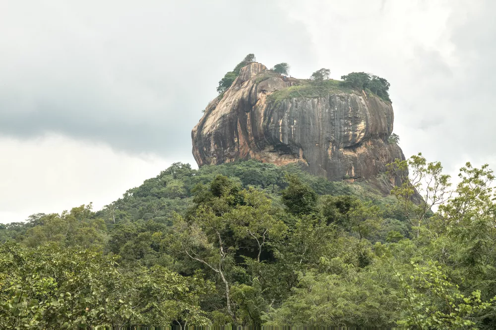 version of sigiriya rock with global tone adjustments