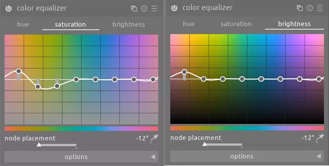 color equalizer module adjustments