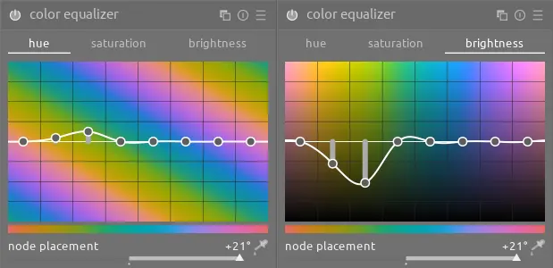 color equalizer settings on the butterfly image