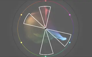 color wheel before adjustments