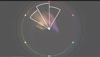 analogous color wheel after adjustments