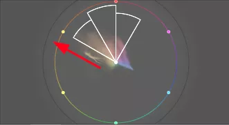 analogous color wheel before adjustments