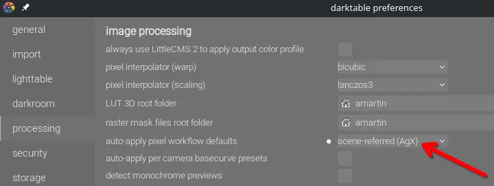 setting AgX as the default tone mapper