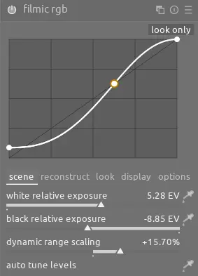 the filmic rgb module in darktable