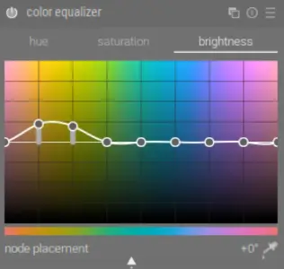 color equalizer module settings for bridge at sunset