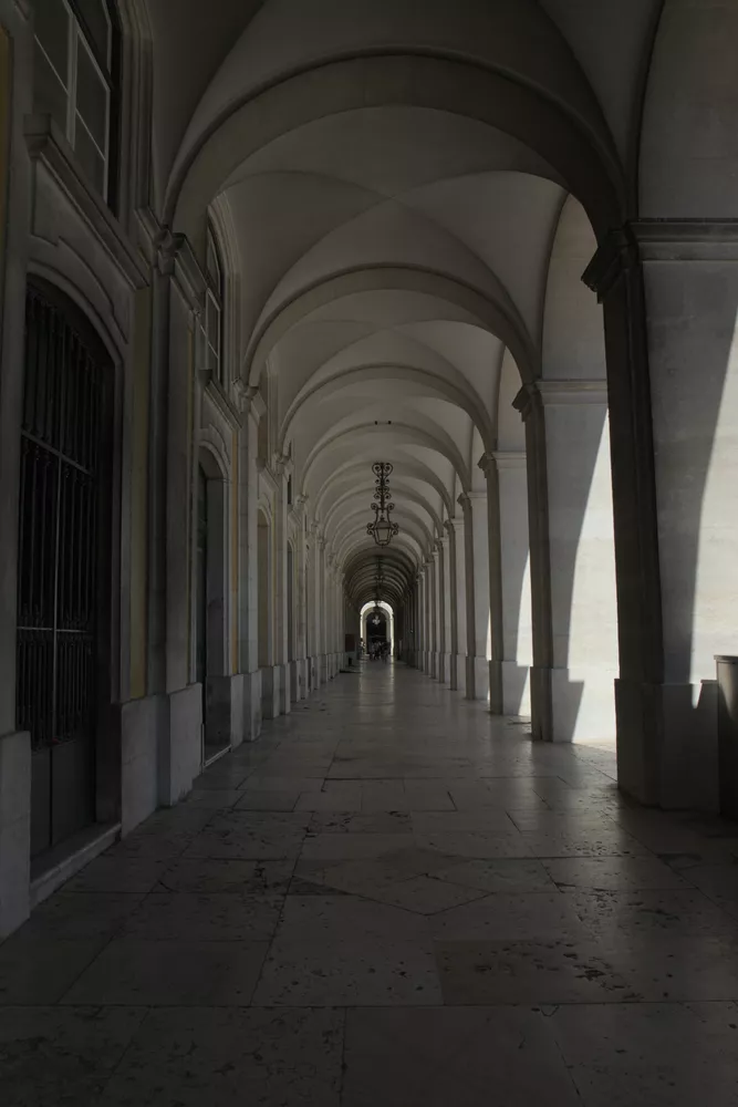 original version of ornate stone hallway