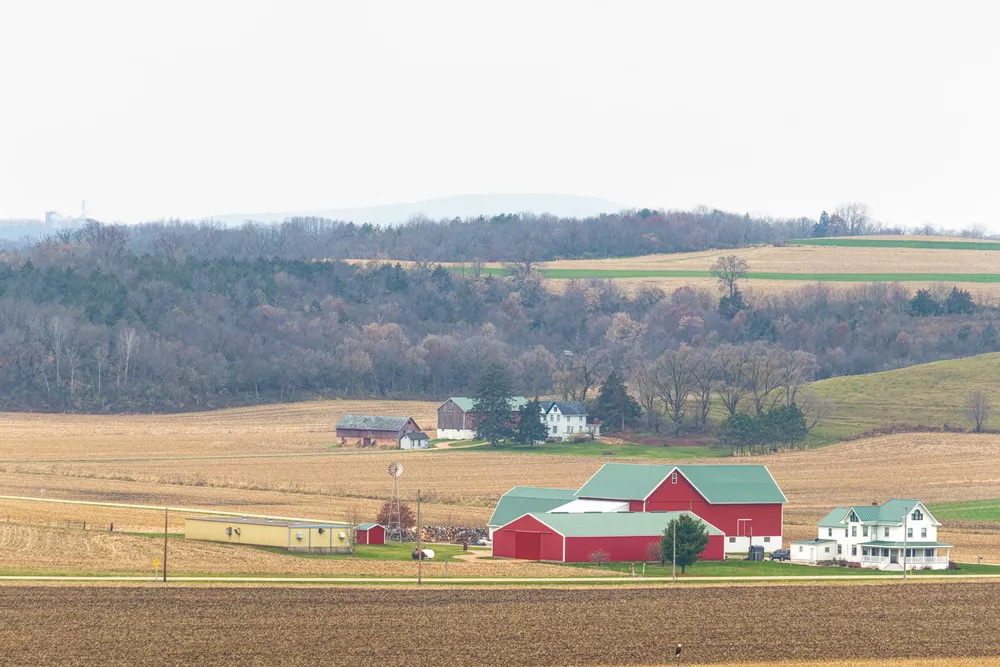 final improved view of country farm without haze