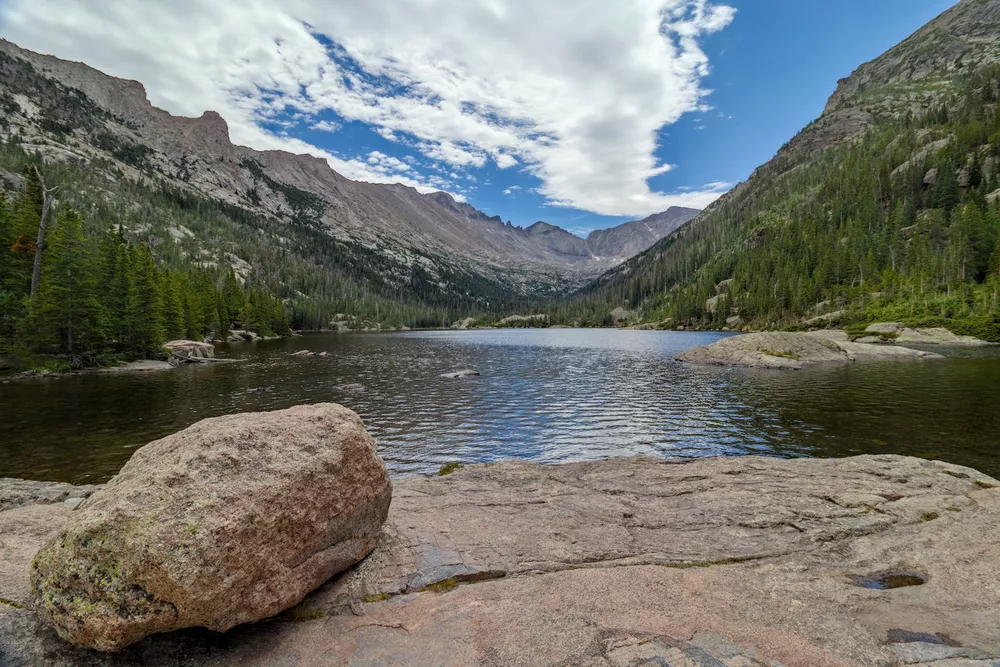 final improved view of lake and mountains all in focus