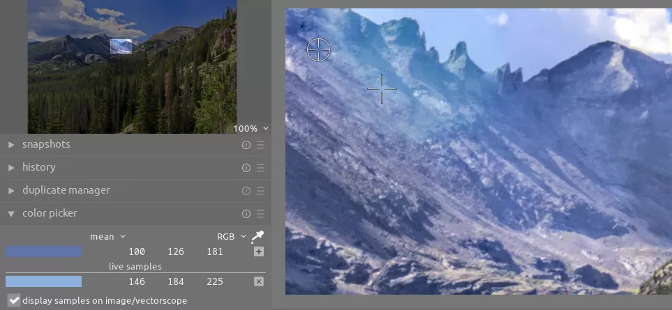 color picker differences before any correction