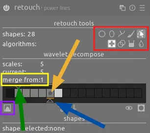 annotated version of the retouch module