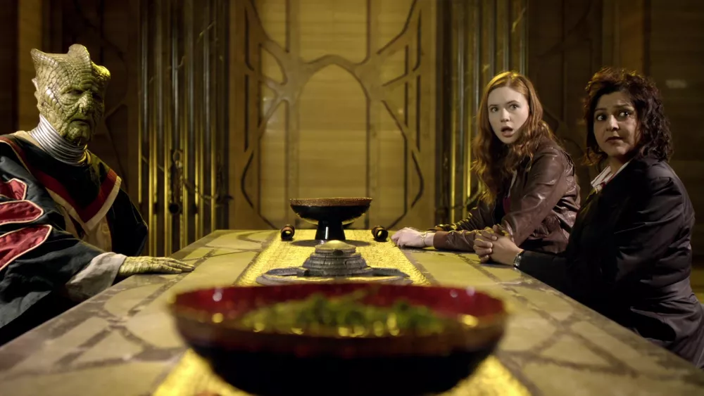 The Silurians and humans negotiate