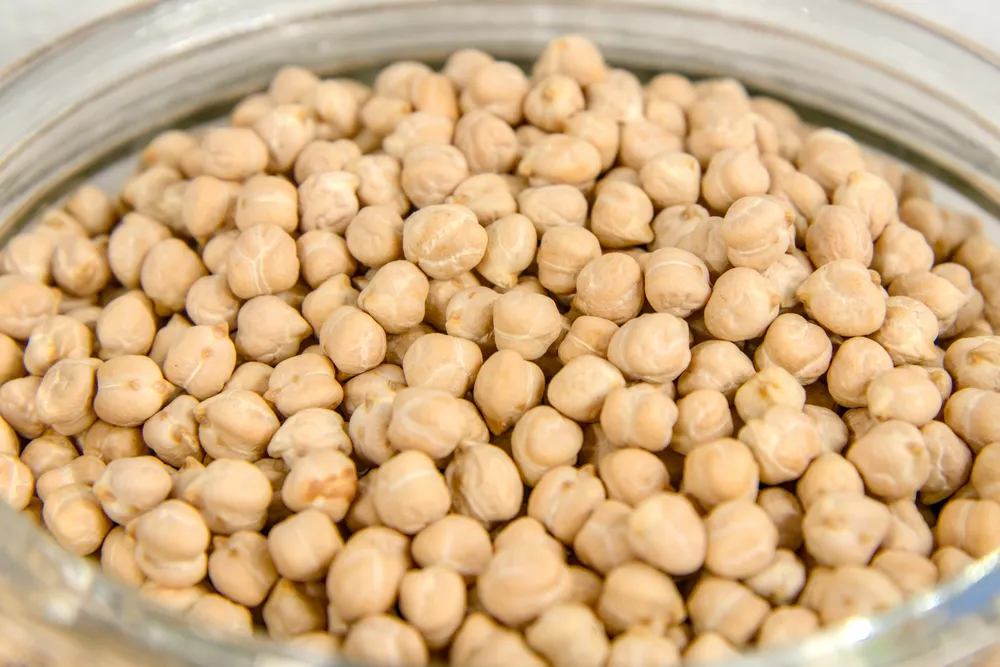 Uncooked chickpeas